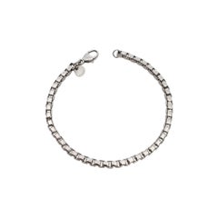 Tiffany & Co Sterling Silver Venetian Box Chain Bracelet #26739
