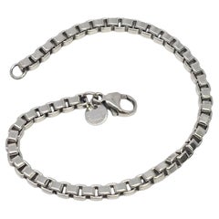 Tiffany & Co Sterling Silver Venetian Box Chain Bracelet #26738