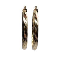 14-karätige Gelbgold-Ohrringe in gedrehter Reifform #26725