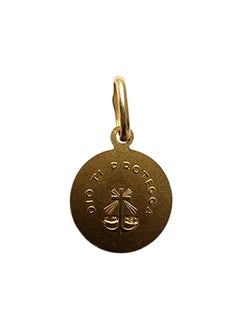 14K Yellow Gold Dio Ti Protegga "May God Protect You" Pendant #25528