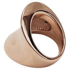 14K Yellow Gold Concave Dome Ring Size 7.25 #26801