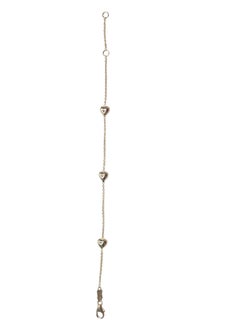 14K Yellow Gold Puffy Heart Station Bracelet #26809