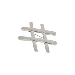 Tiffany & Co Paloma Picasso Sterling Silver Hashtag Number Sign Pin Brooch 26769