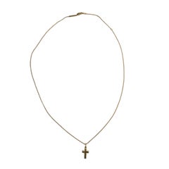 John Elliot M.A.R.S 18K Yellow Gold Cross Pendant Necklace #26812