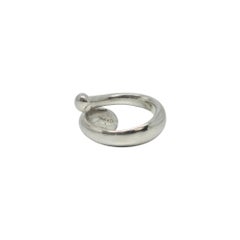 Tiffany & Co Elsa Peretti Sterling Silver Teardrop Bypass Ring Size 5.75 #26822