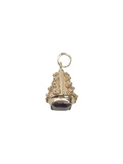 18K Yellow Gold Tree Design Watch Fob Pendant #26854