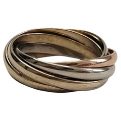 Kitsinian 14K Tri-Color Gold Six Band Rolling Ring Size 7.5 #26882
