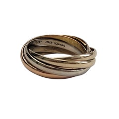 Kitsinian 14K Tri-Color Gold Six Band Rolling Ring Size 7.5 #26882