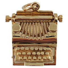 14K Yellow Gold Typewriter Charm