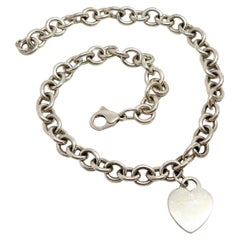 Tiffany & Co. Collana Rolo in argento sterling con etichetta a cuore