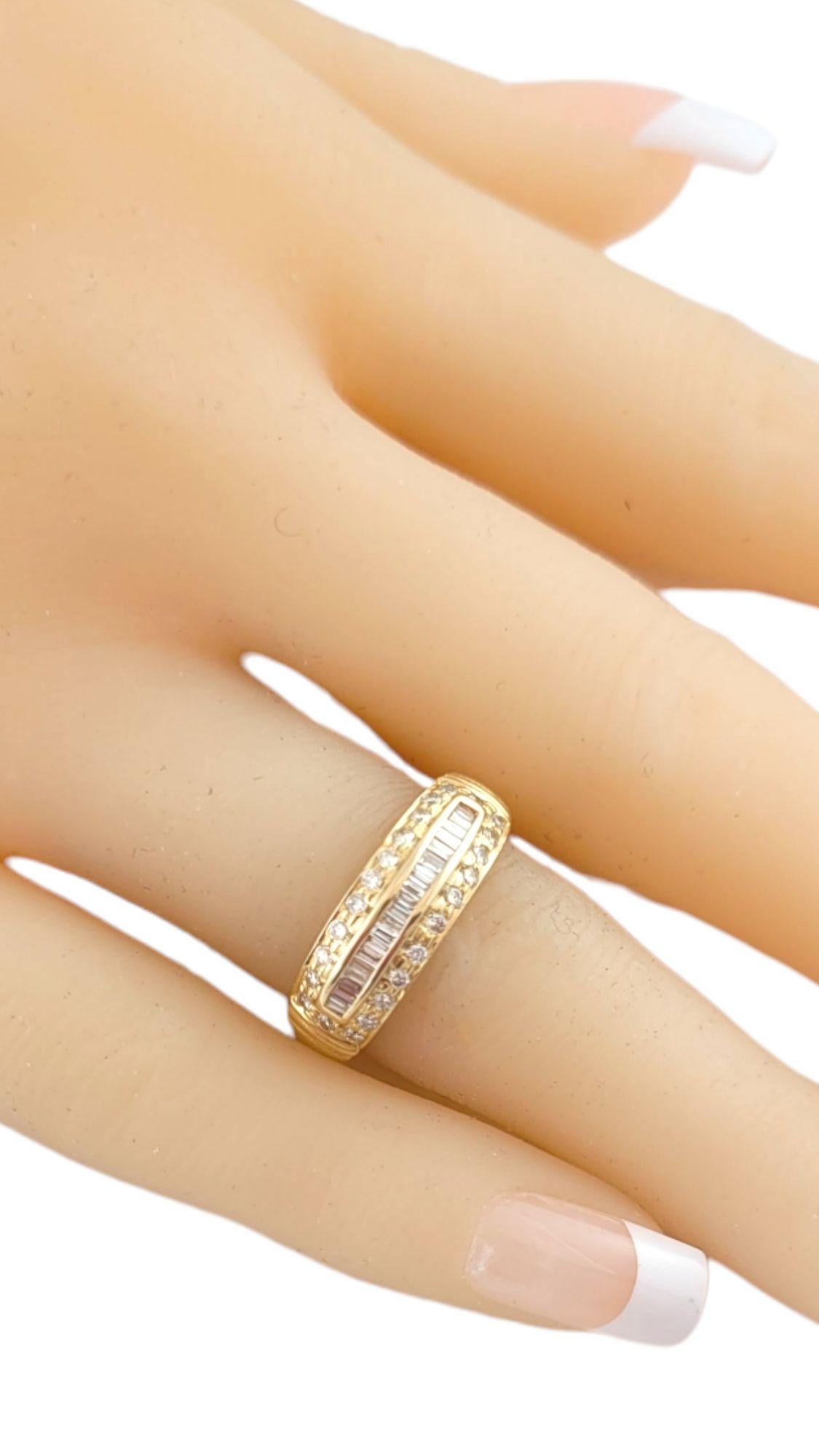14 Karat Yellow Gold and Diamond Ring Size 7 #14650 For Sale 1