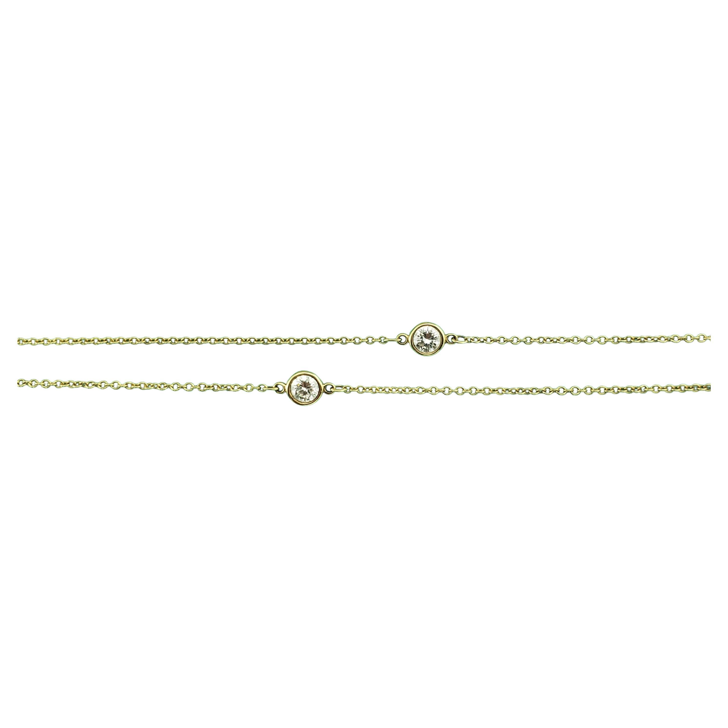 Tiffany & Co. Elsa Peretti Collier « By Yard » en or jaune 18 carats avec diamants n°17056