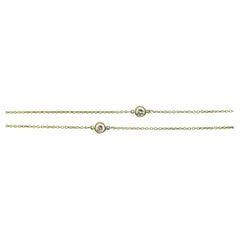 Tiffany & Co. Elsa Peretti 18K Yellow Gold Diamond By Yard Necklace #17056