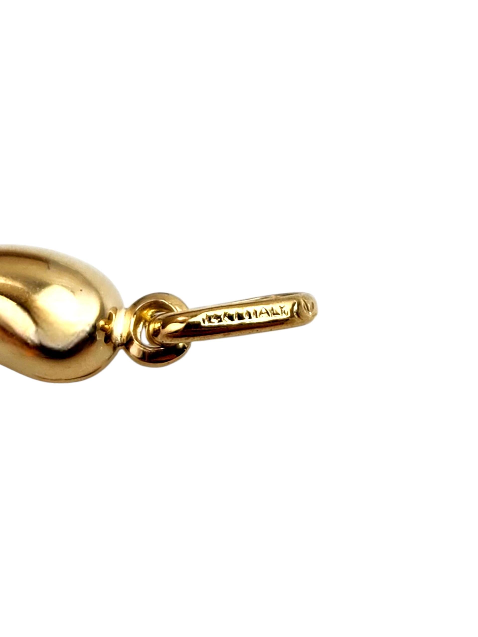 Charme en or jaune 14K en forme de corne italienne #22353 en vente 3