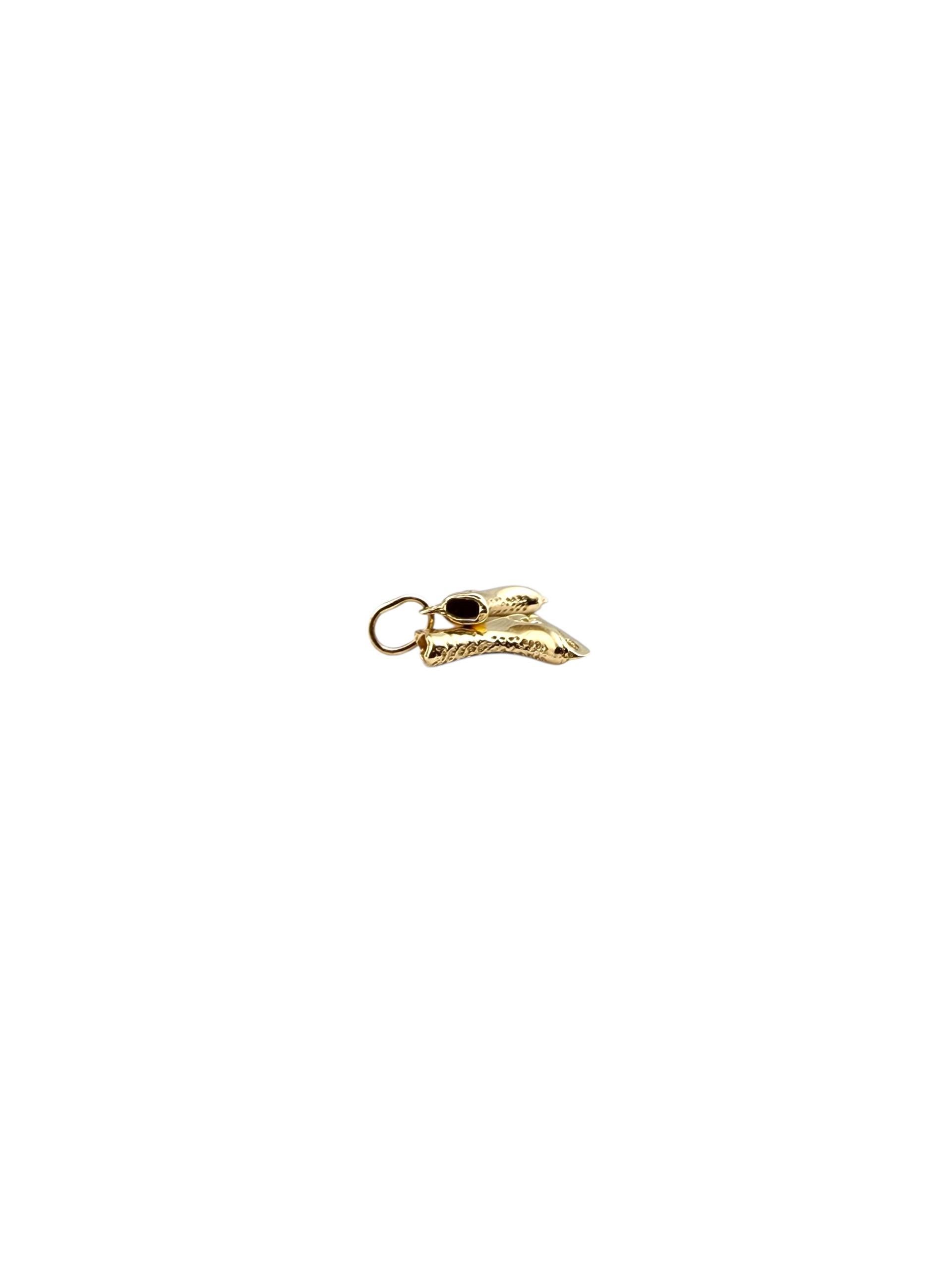 Breloque patins à glace en or jaune 14K #22346 Pour femmes en vente