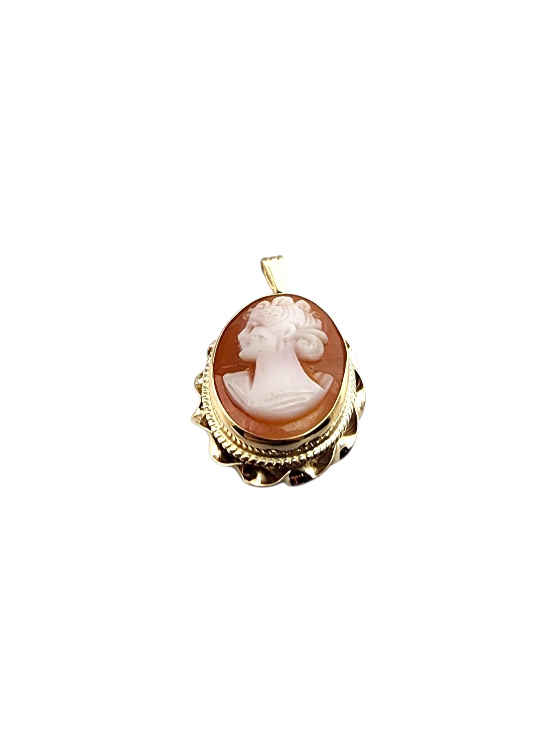 Ciondolo cammeo in oro giallo 14K #22340 in vendita 2