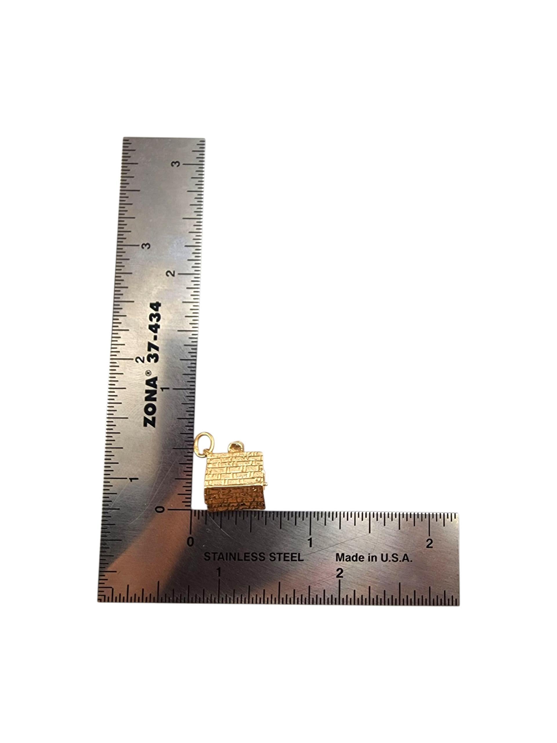 Breloque d'écurie articulée en or jaune 14K #22337 en vente 3