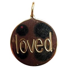 14K Yellow Gold "Loved" Pendant #22336