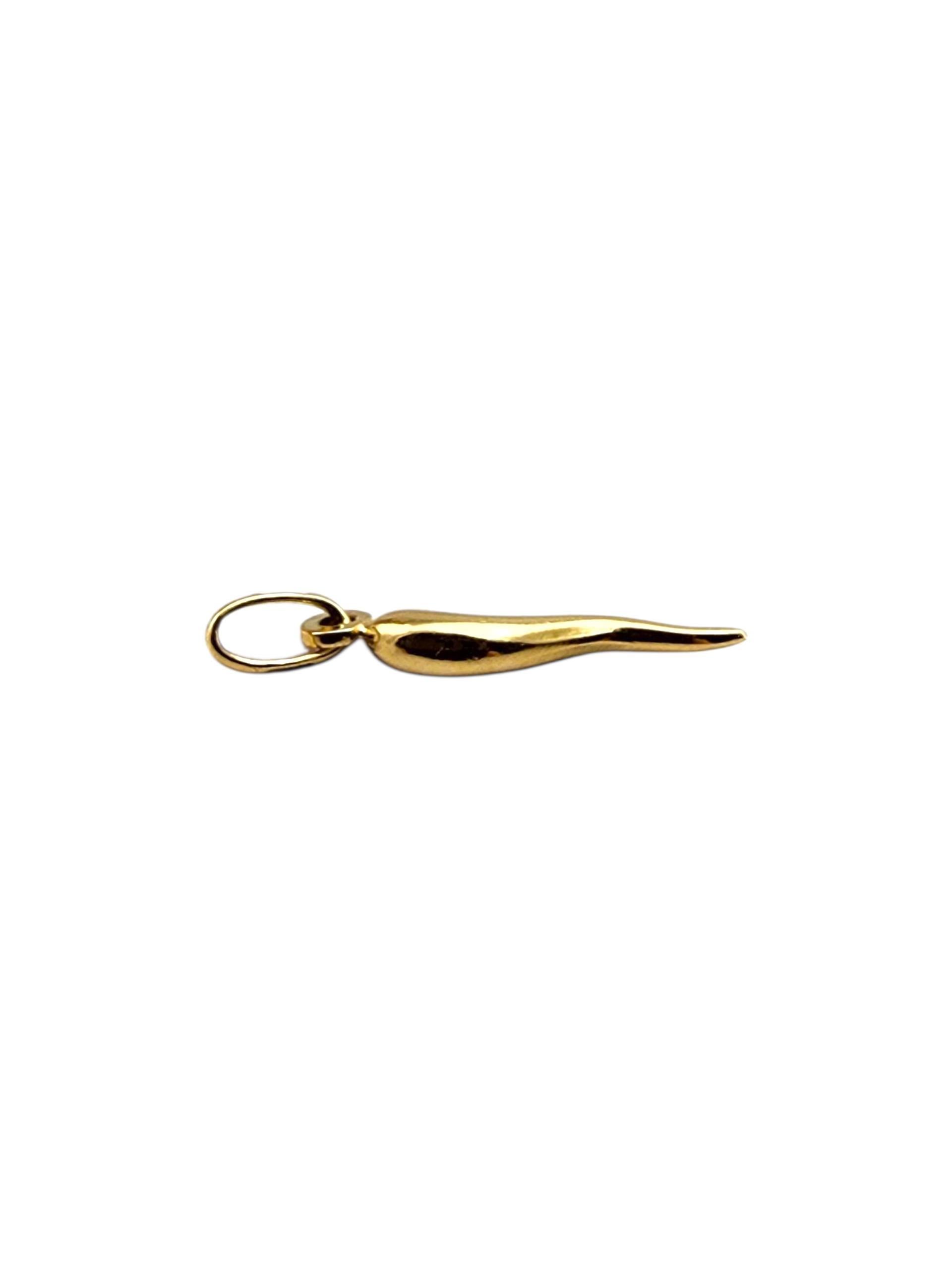 Ciondolo a forma di corno in oro giallo 18K #22333 In condizioni buone in vendita a Washington Depot, CT
