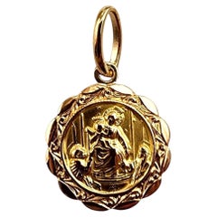 Charm Medaglia Religiosa in oro giallo 18K #22331