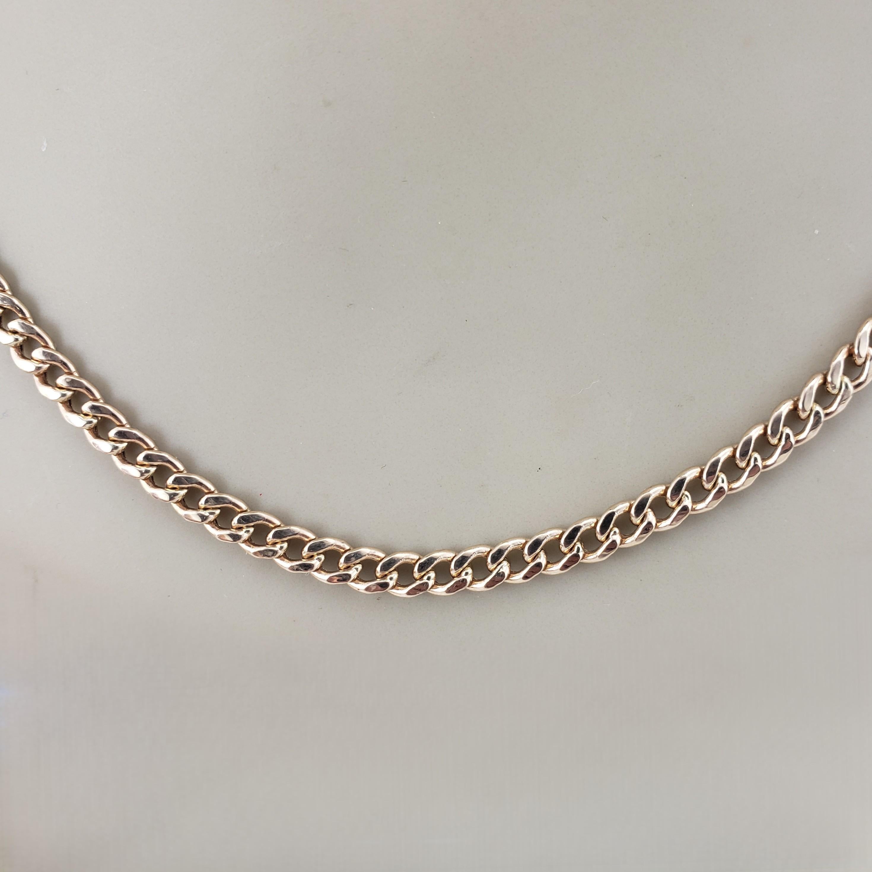 Collier à maillons en or jaune 14K #22390 en vente 3