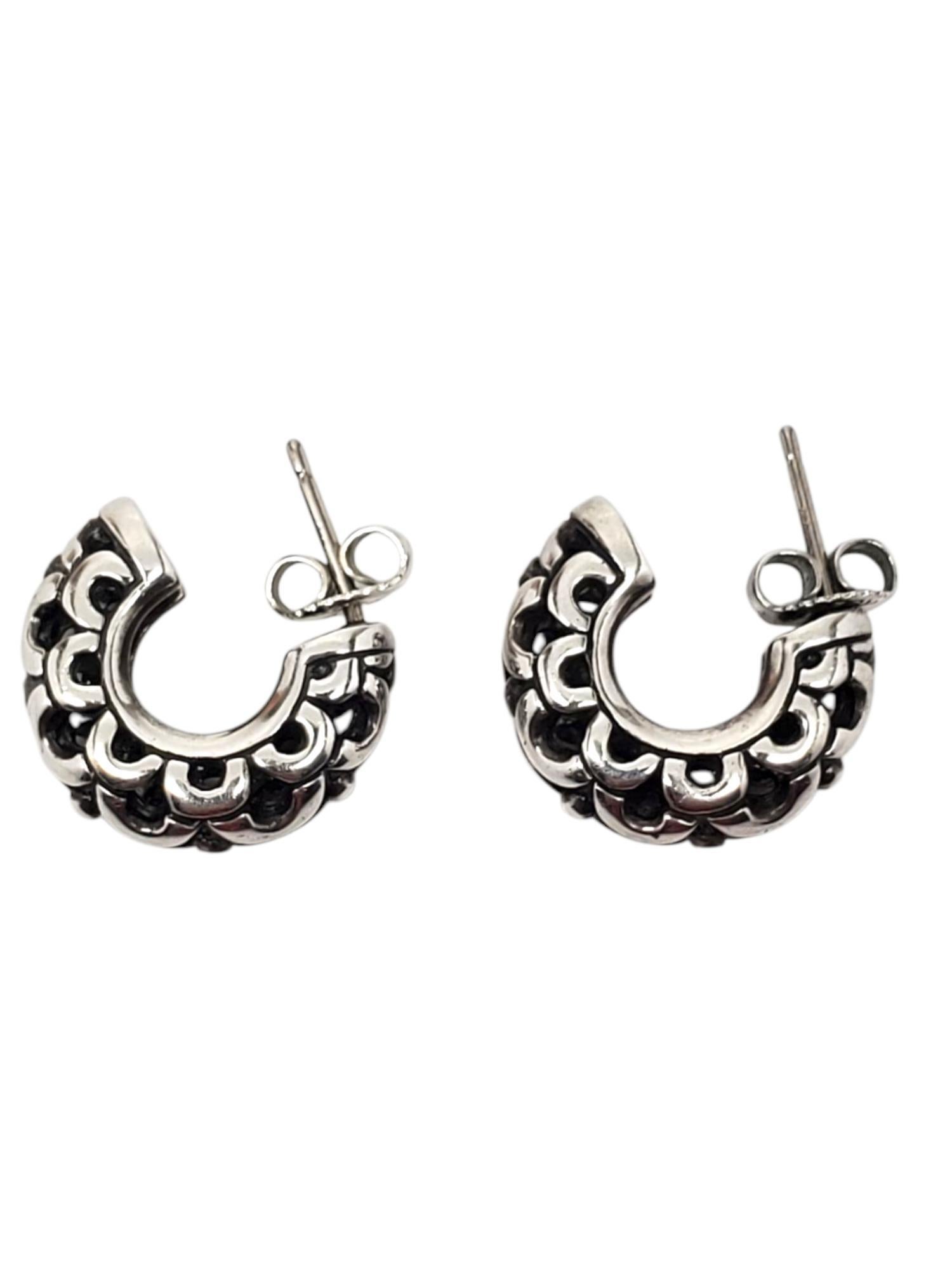 Boucles d'oreilles en argent James Avery, demi-boucles d'oreilles à volutes #21492 en vente 1