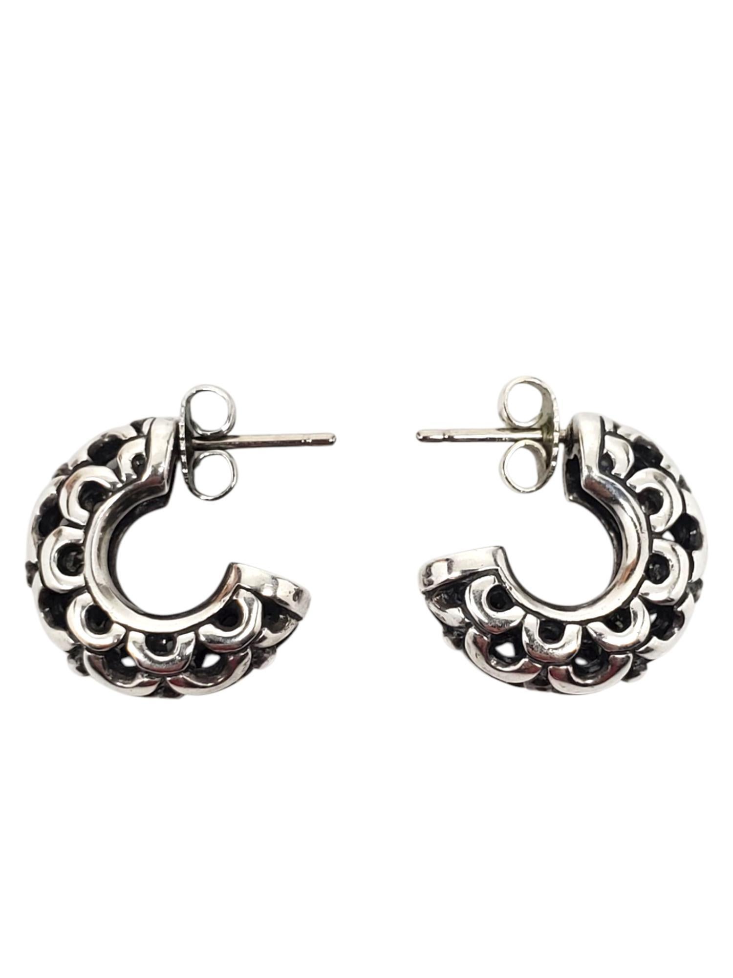Boucles d'oreilles en argent James Avery, demi-boucles d'oreilles à volutes #21492 Bon état - En vente à Washington Depot, CT