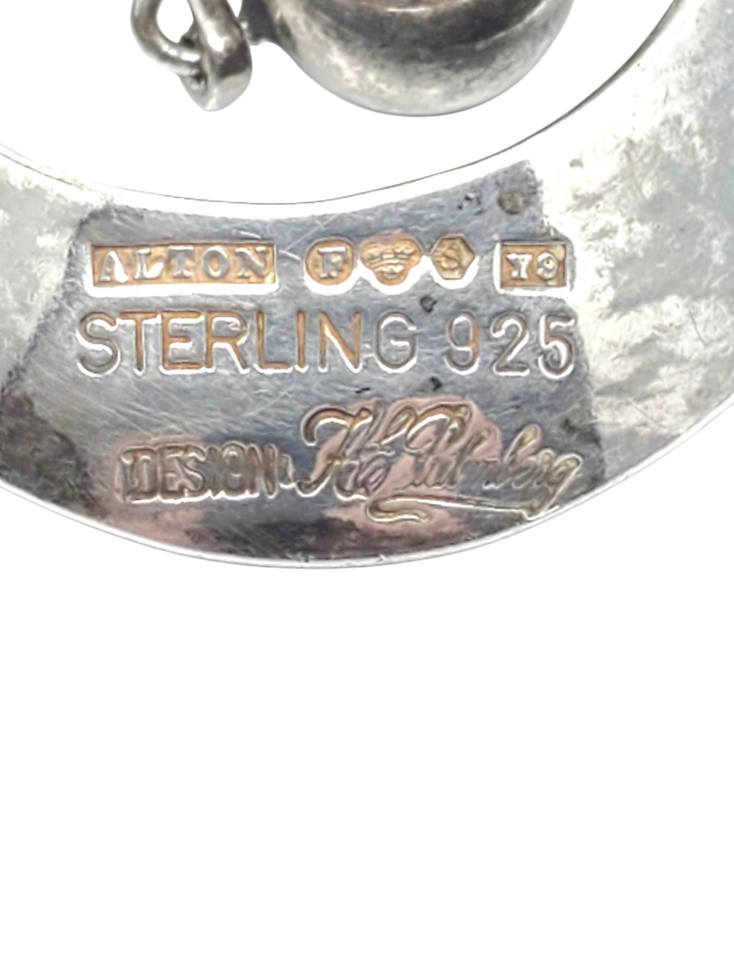 Karl Erik Palmberg Pendentif spirale en argent sterling #21477 en vente 2