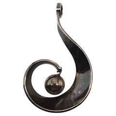 Karl Erik Palmberg Sterling Silver Spiral Pendant #21477