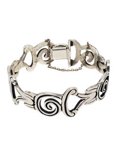 Taxco Mexico Bracelet en argent sterling avec volutes et tourbillons #21495