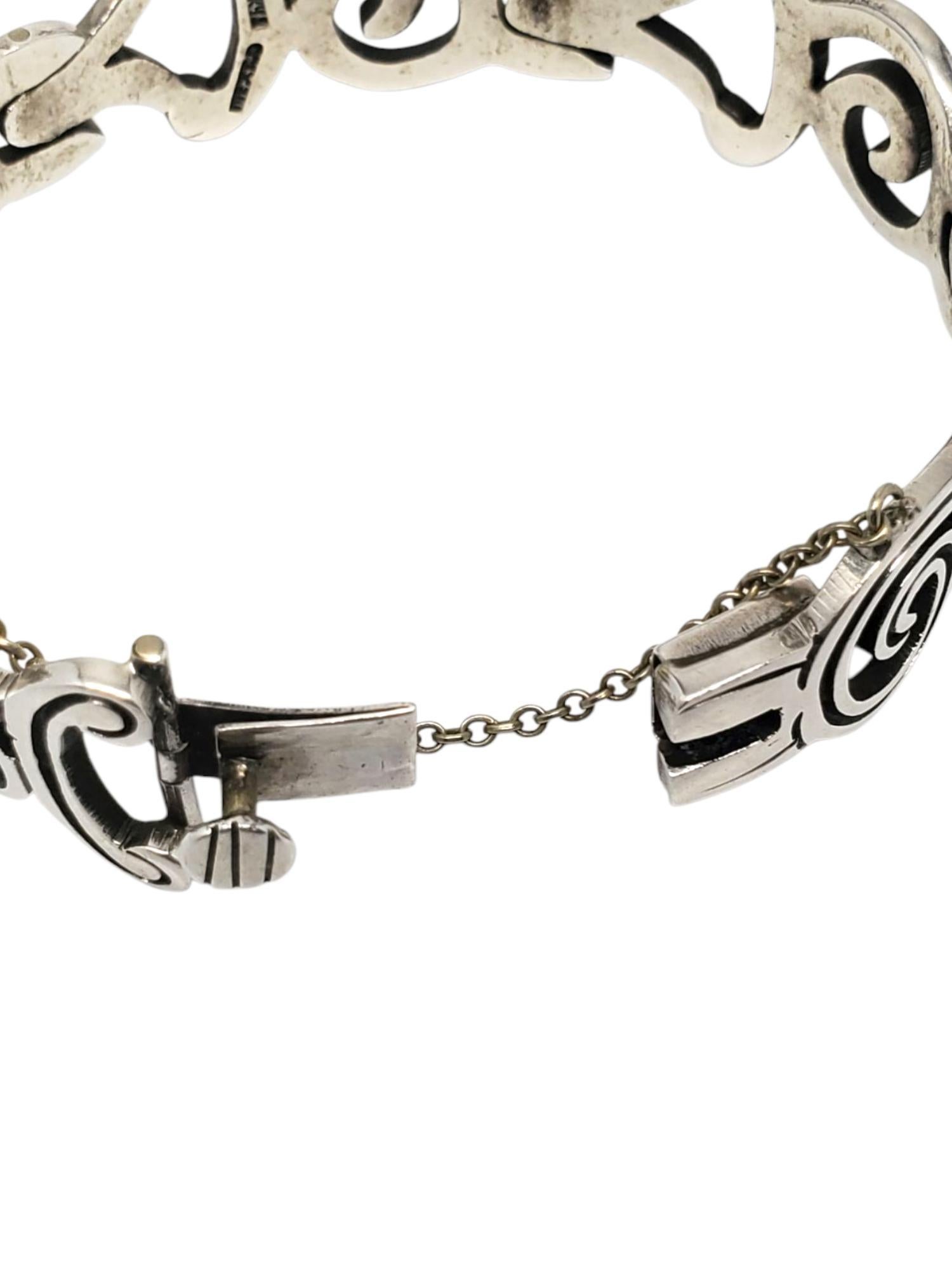 Bracciale a spirale in argento sterling Taxco Mexico #21495 in vendita 1