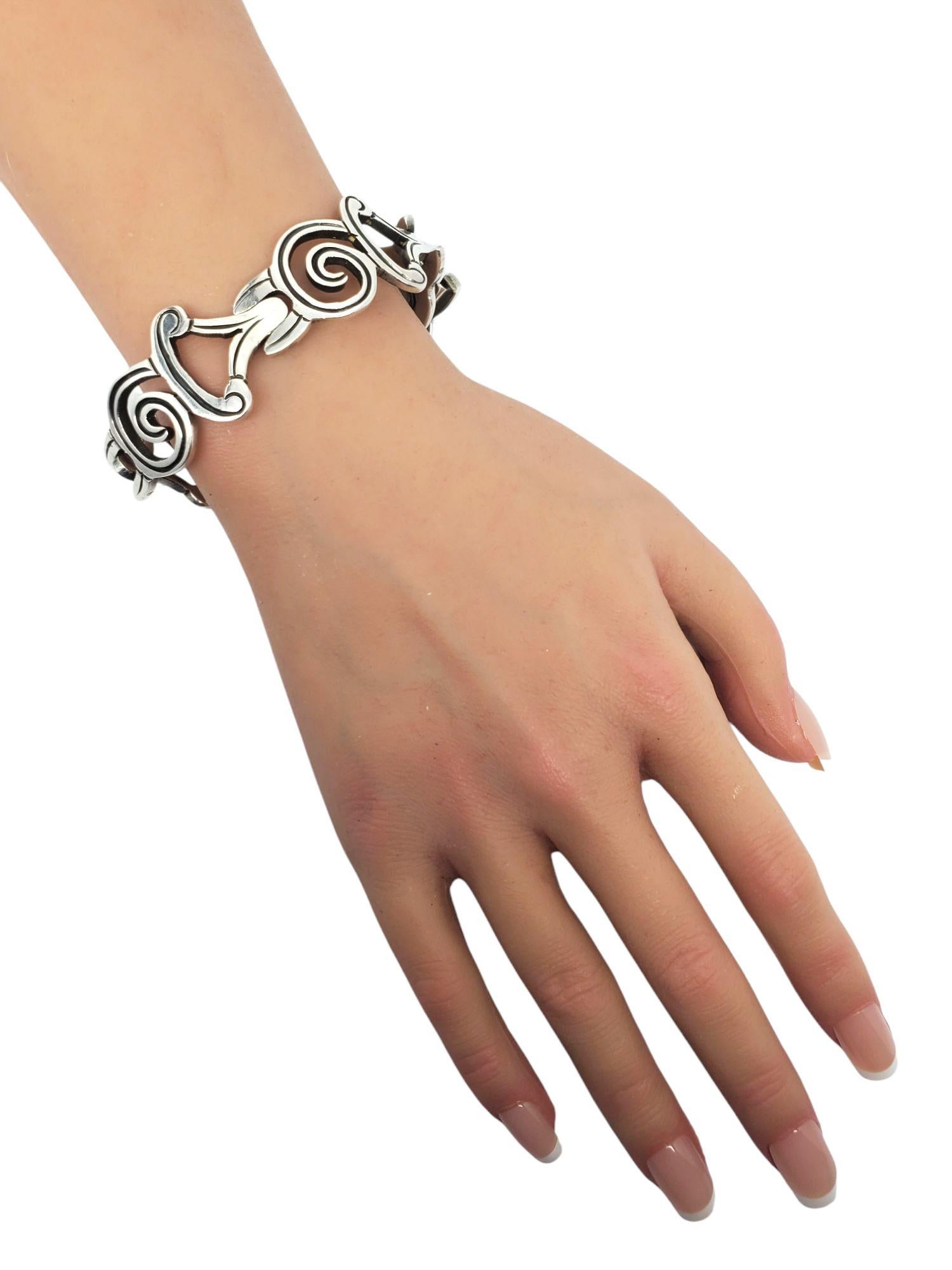 Bracciale a spirale in argento sterling Taxco Mexico #21495 in vendita 4