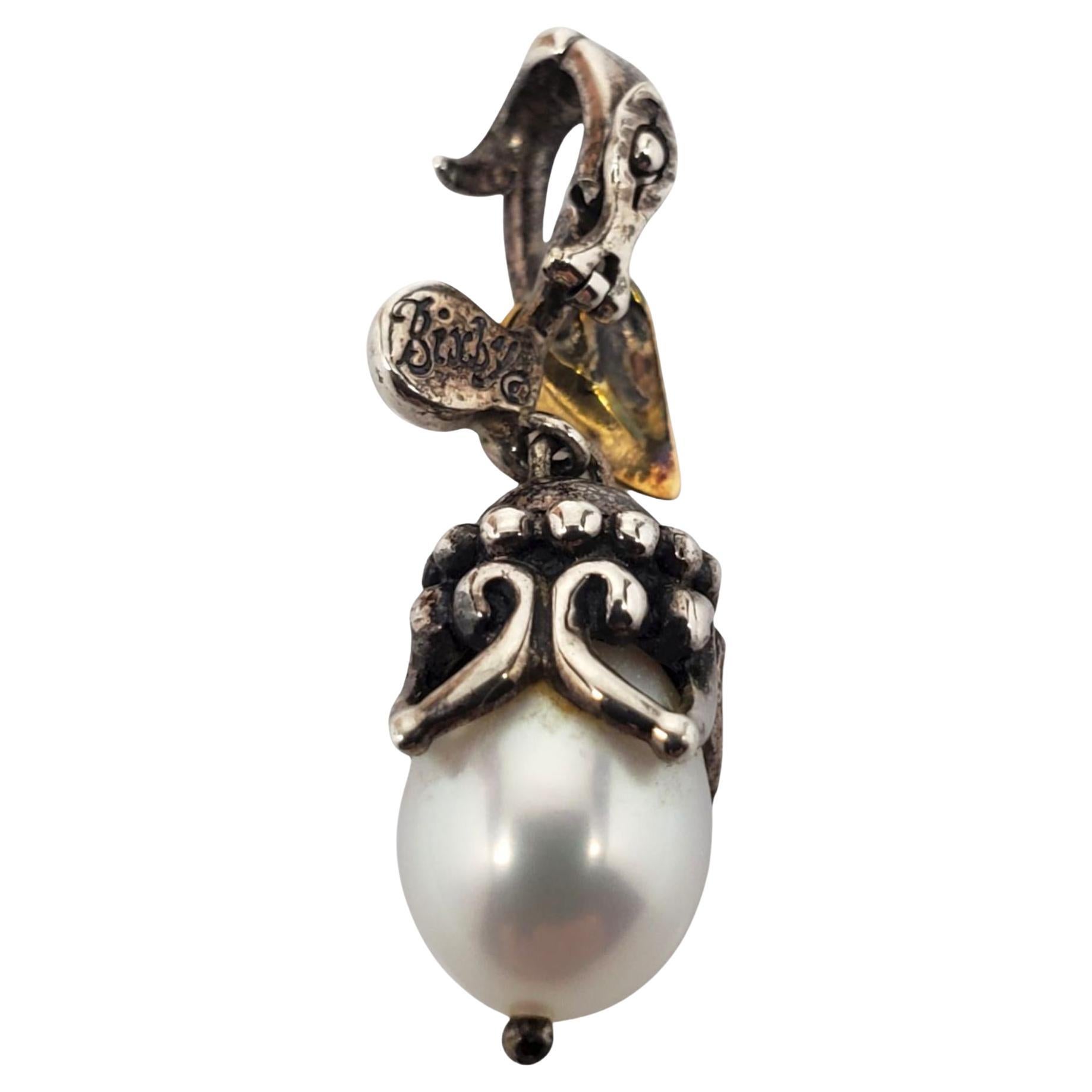 Ciondolo a goccia con perla in argento sterling di Barbara Bixby #21475 in vendita