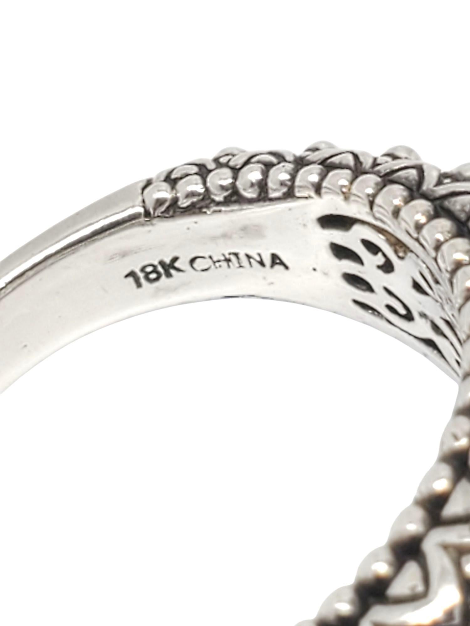 Barbara Bixby Argento e 18 carati. Anello di peridoto misura 10 #21462 in vendita 1