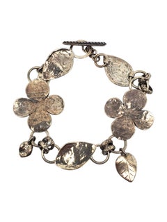 Silpada Sterling Silber Klee Blume Blatt Armband # 21463
