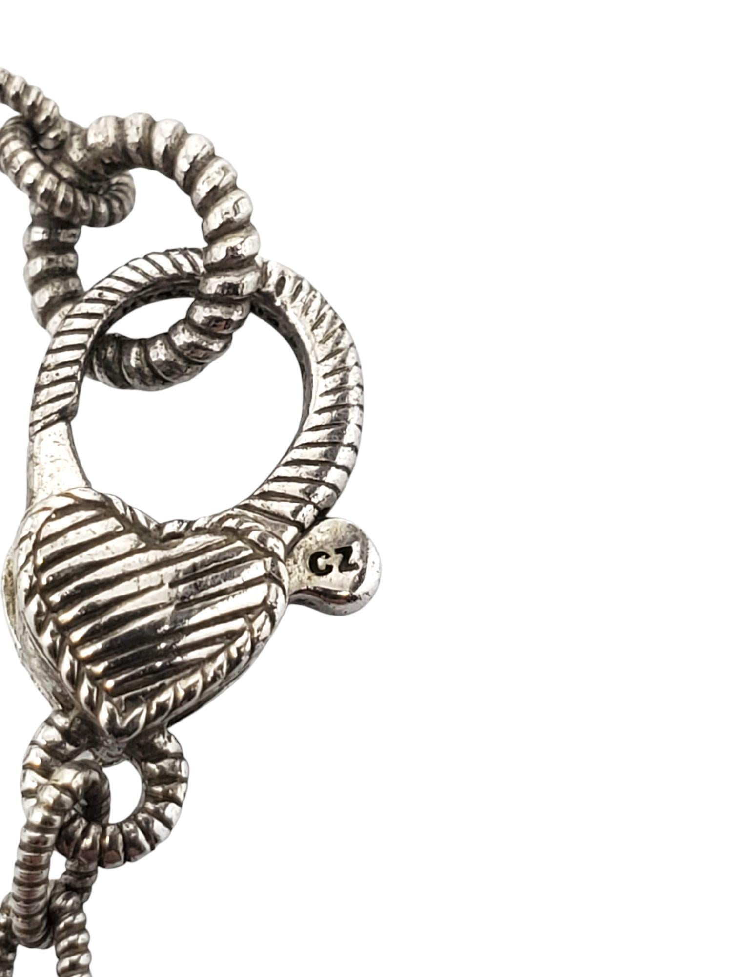 Judith Ripka Raspberry Quartz Station Necklace #21461 For Sale 3