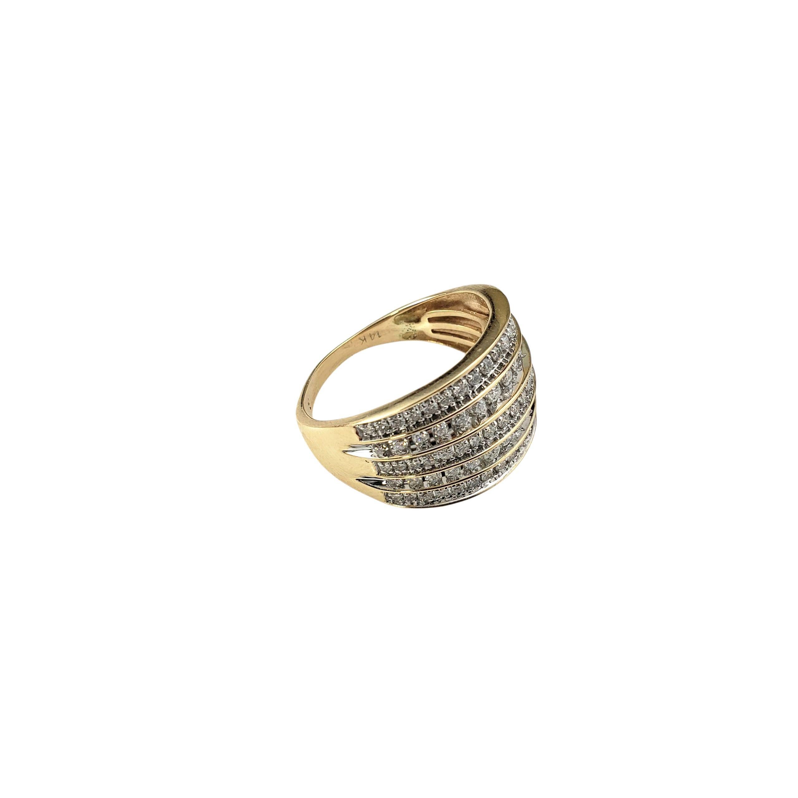 Taglio brillante Anello con diamante in oro giallo e bianco 14 carati misura 9 #22418 in vendita