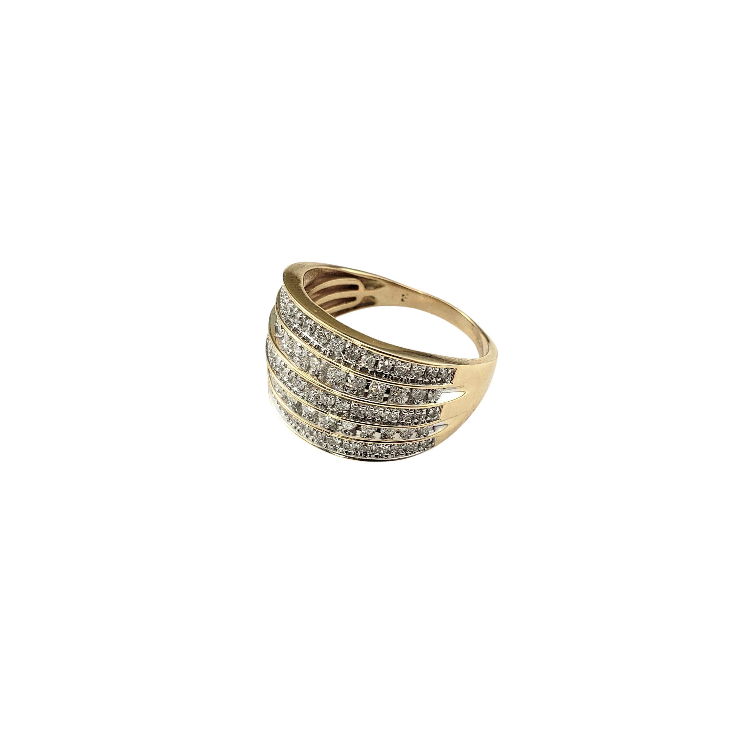 Contemporaneo Anello con diamante in oro giallo e bianco 14 carati misura 9 #22418 in vendita
