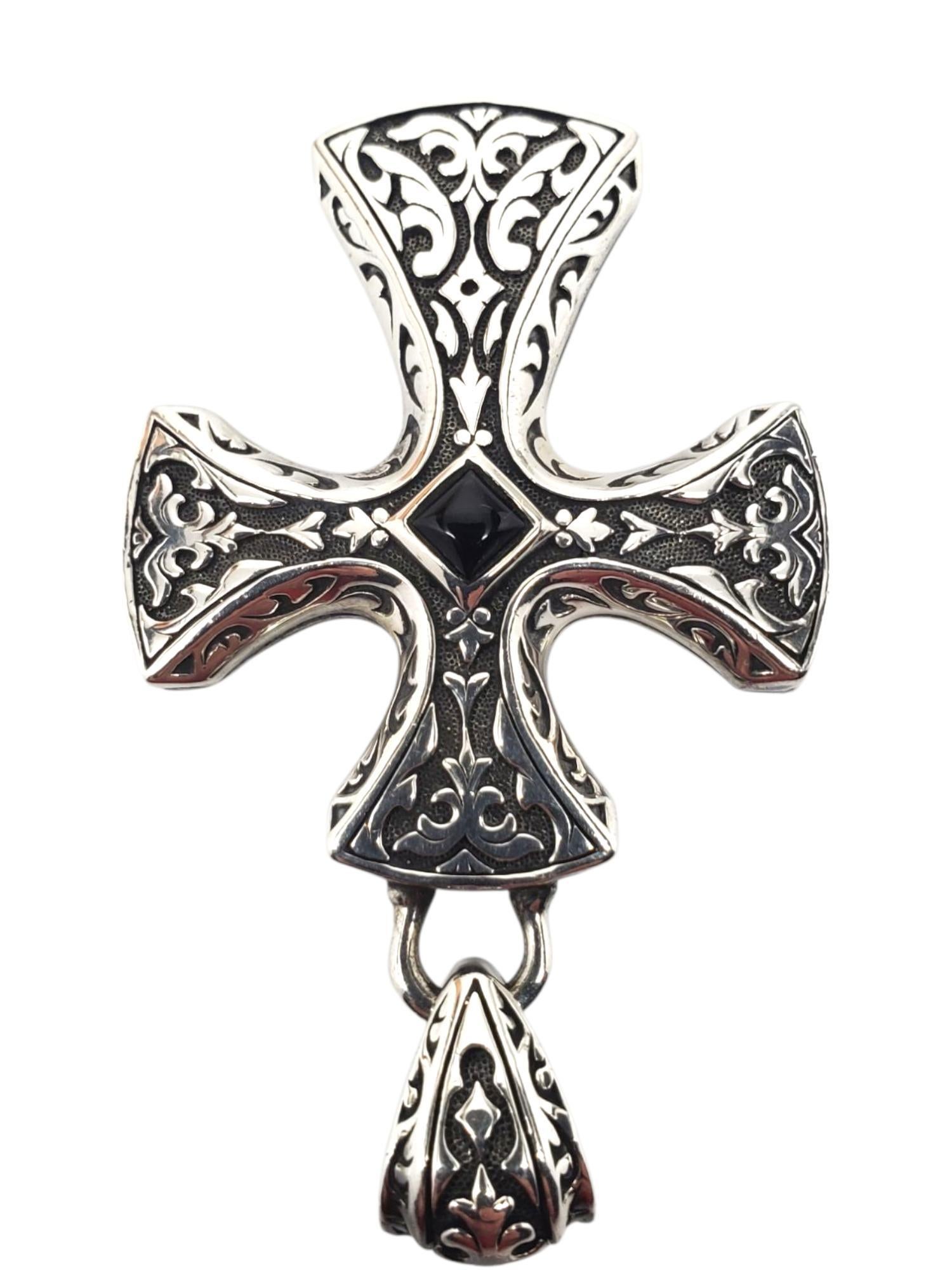 Scott Kay Colgante grande de plata de ley con cruz de ónix nº 2144 Cabujón en venta