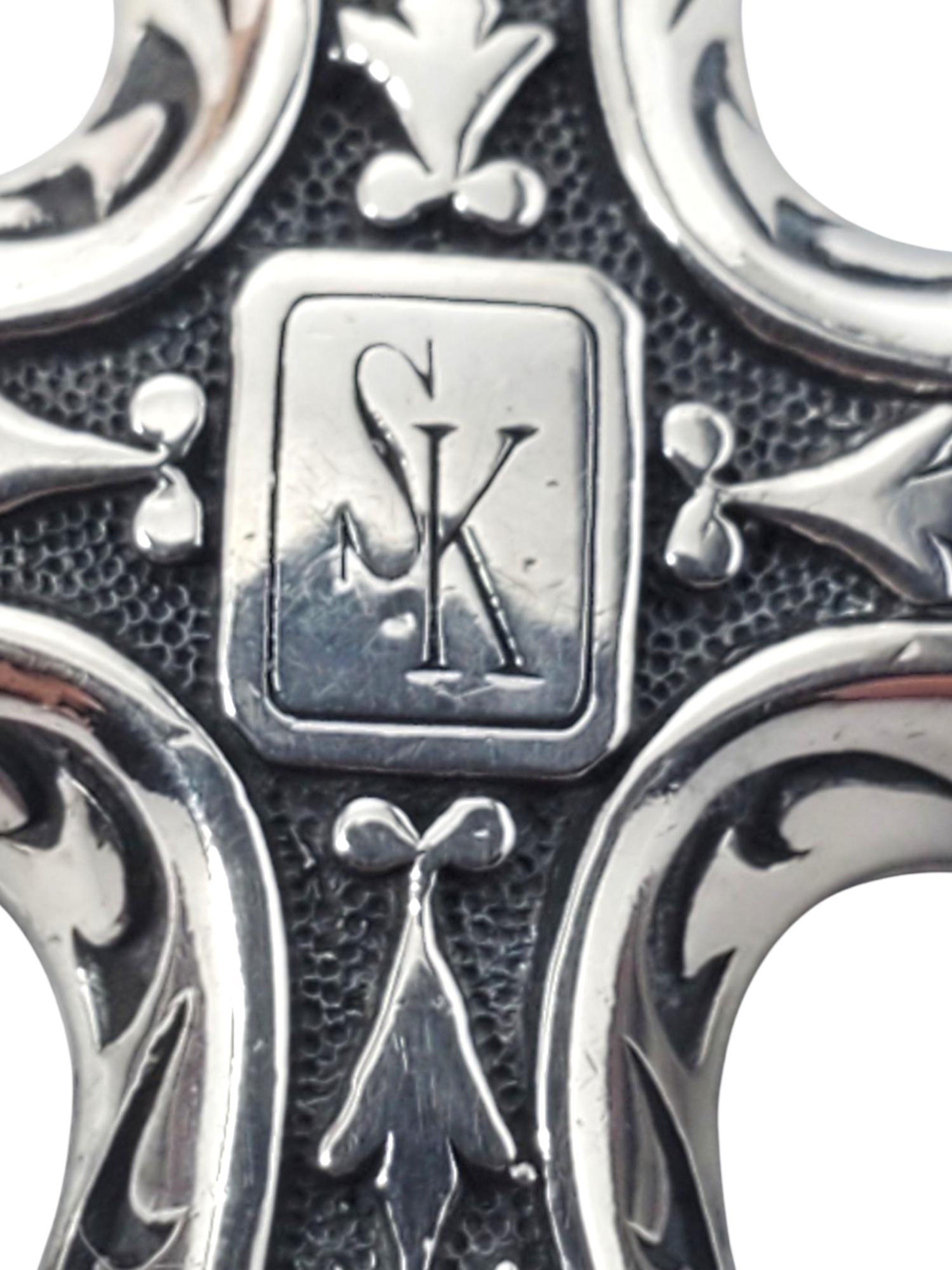 De los hombres Scott Kay Colgante grande de plata de ley con cruz de ónix nº 2144 en venta