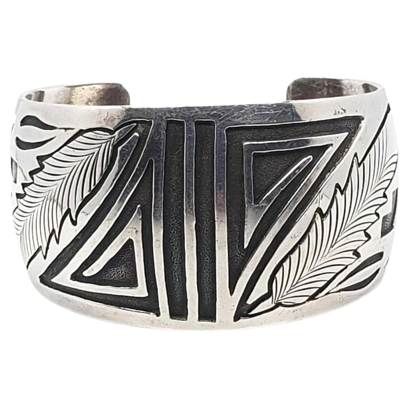 E. Harvey Pulsera de plata de ley para nativos americanos nº 21434