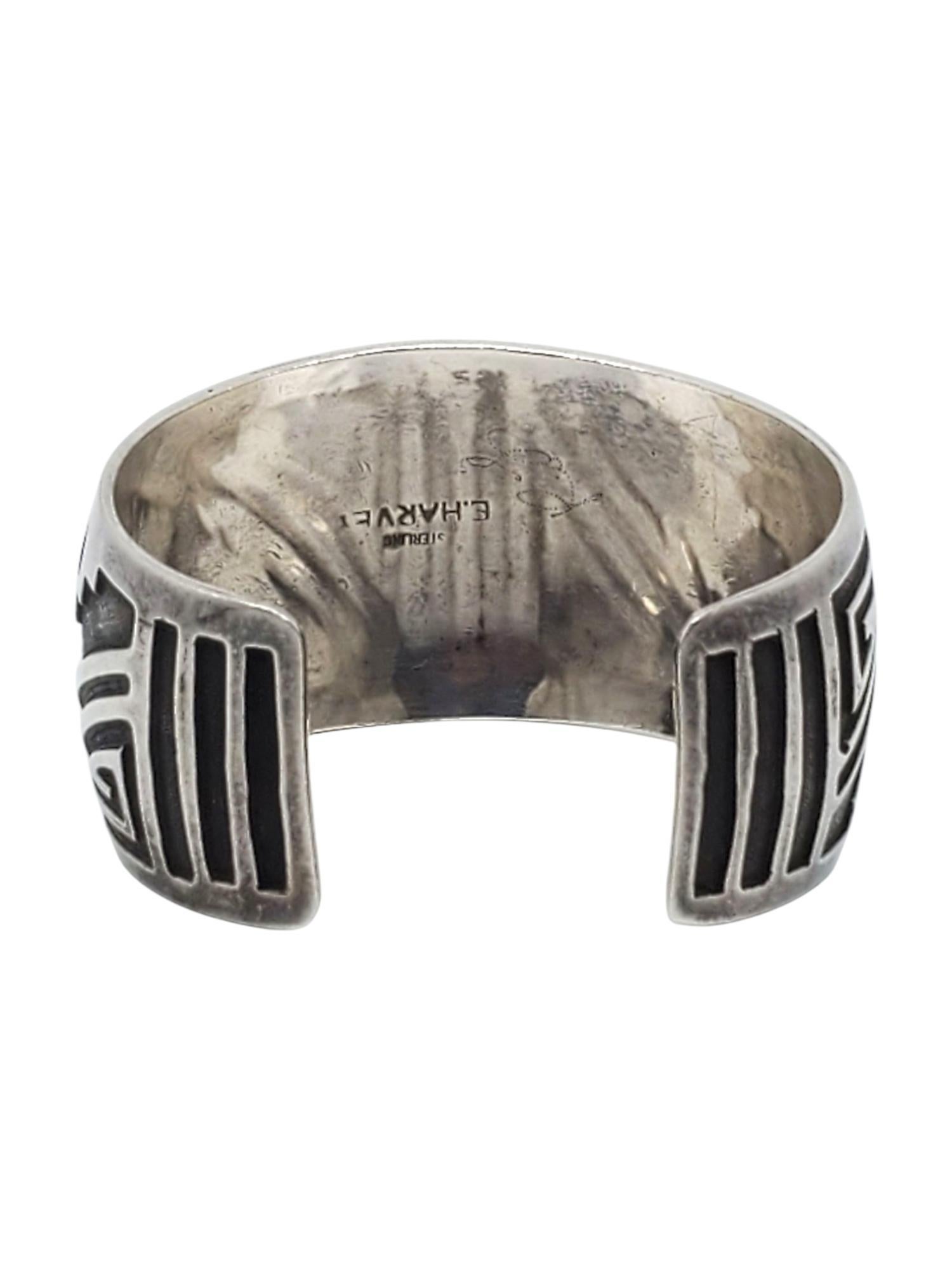 E. Harvey Pulsera de plata de ley para nativos americanos nº 21434 3