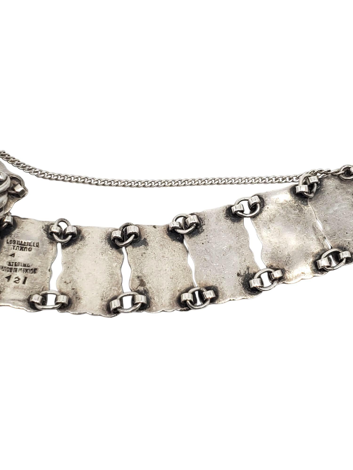 Los Castillo Taxco Mexico Bracciale a maglie in argento sterling #21430 in vendita 1
