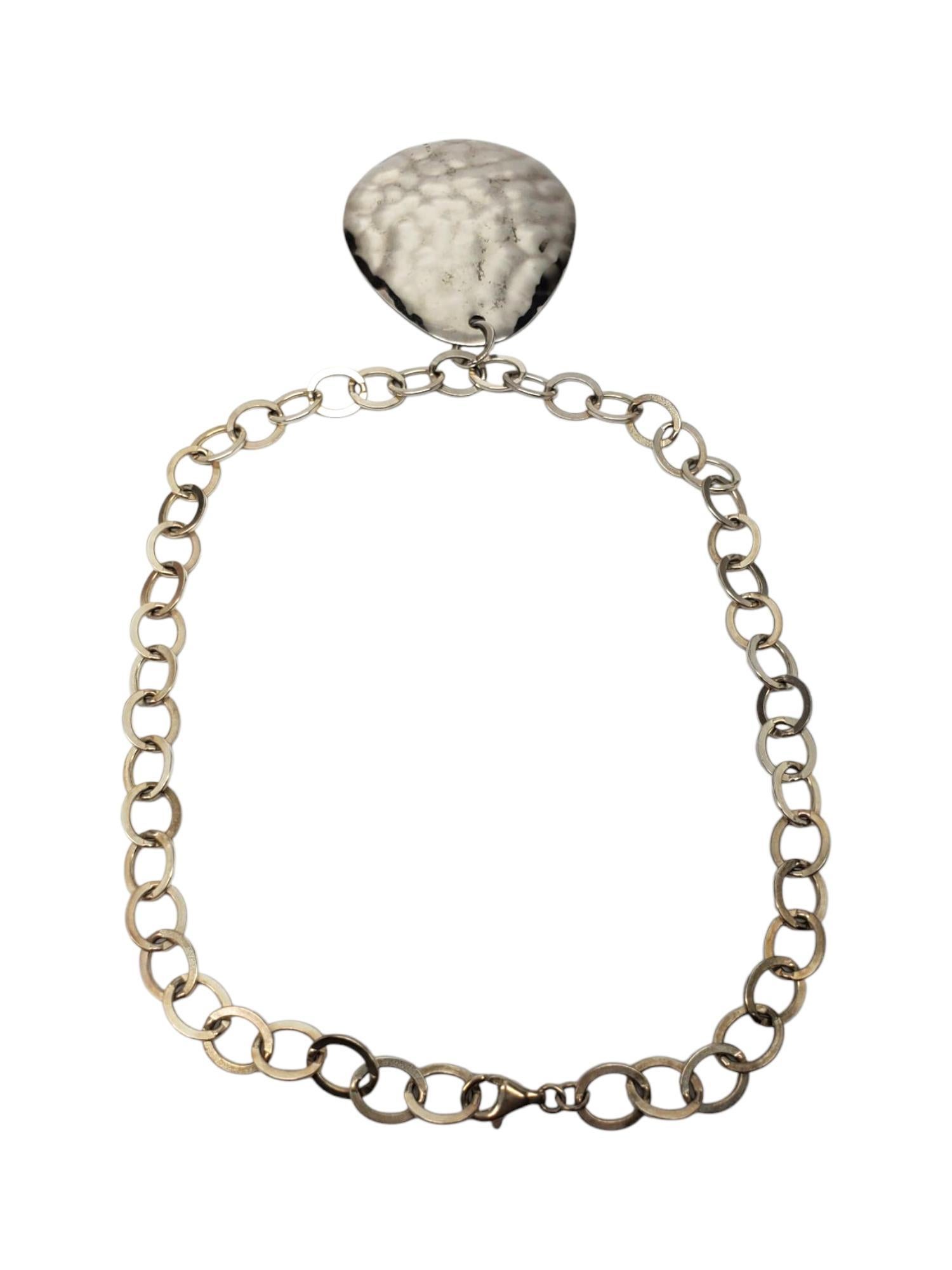 Silpada Collar colgante martillado grande de plata de ley nº 21425 en Bueno estado para la venta en Washington Depot, CT