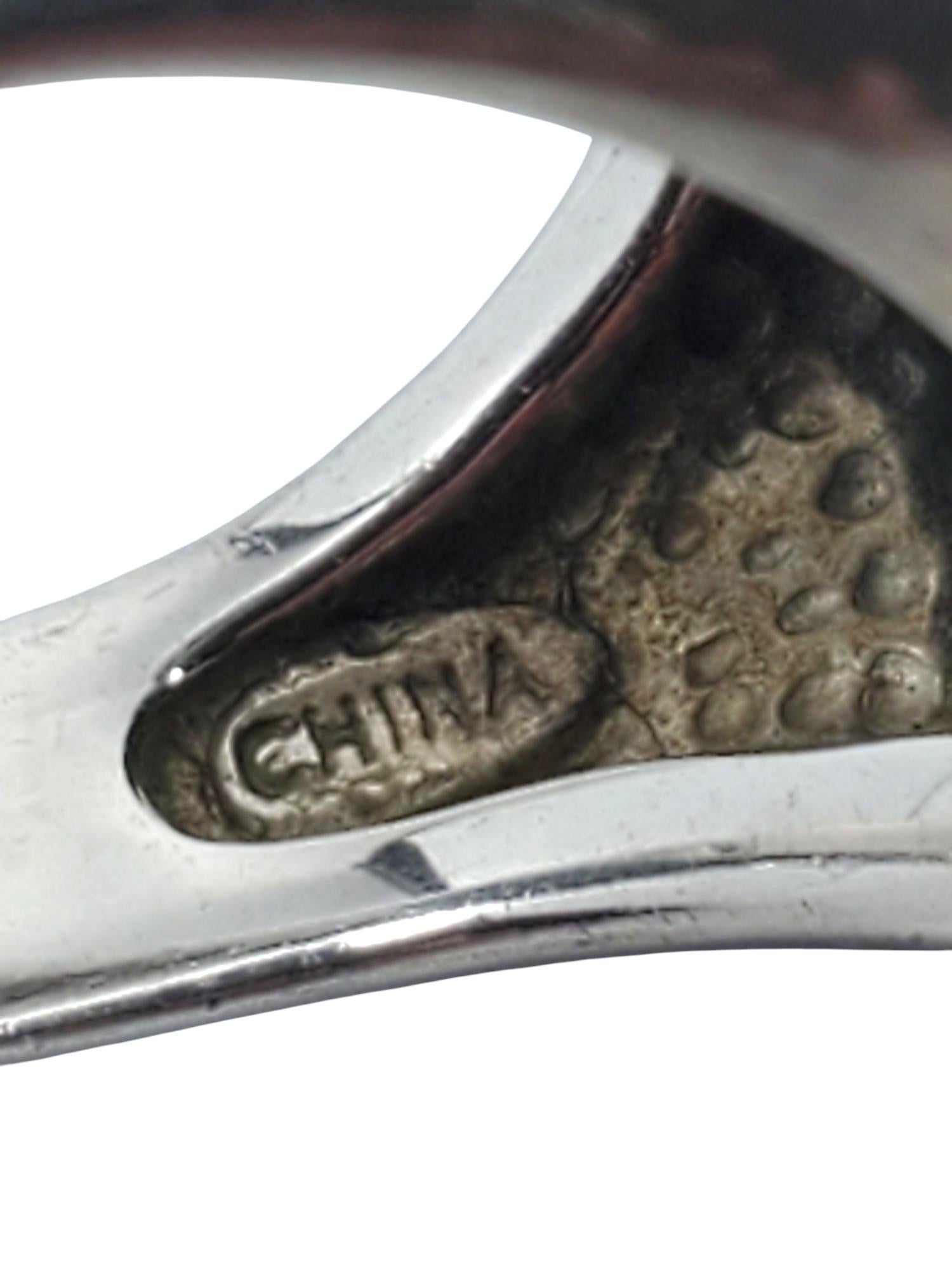 Whitney Kelly, in argento sterling, anello con cupola a strisce zebrate, misura 11 #21412 in vendita 2