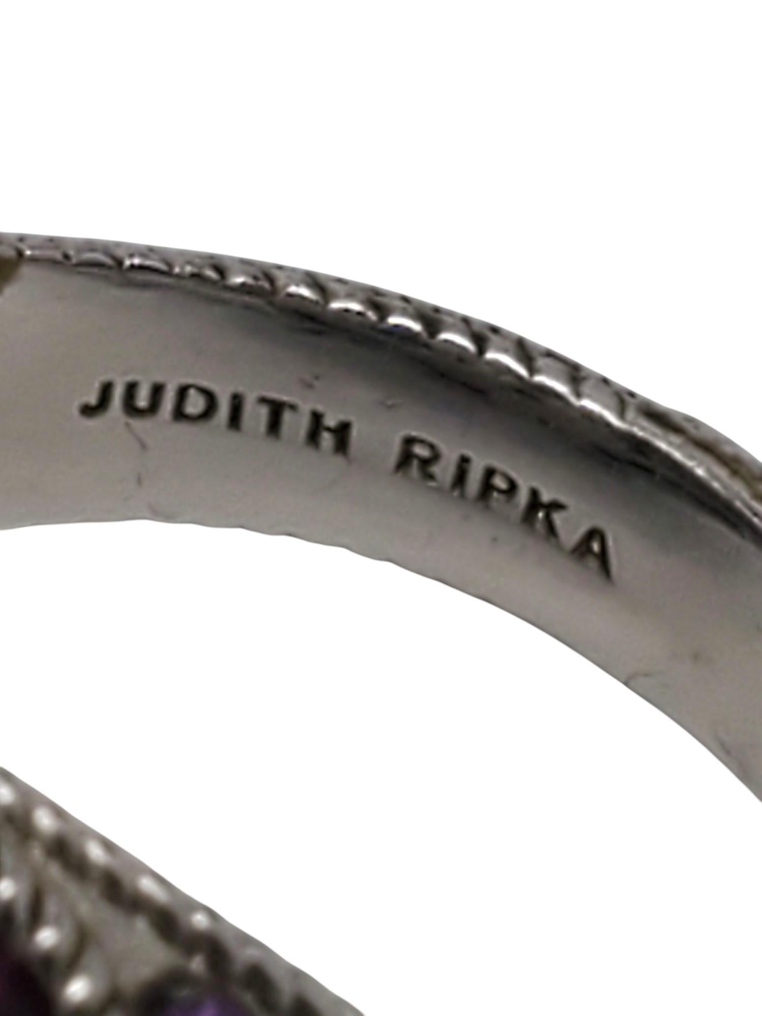 Judith Ripka Anello a cupola in argento 925 con più gemme, misura 11 #21410 in vendita 1
