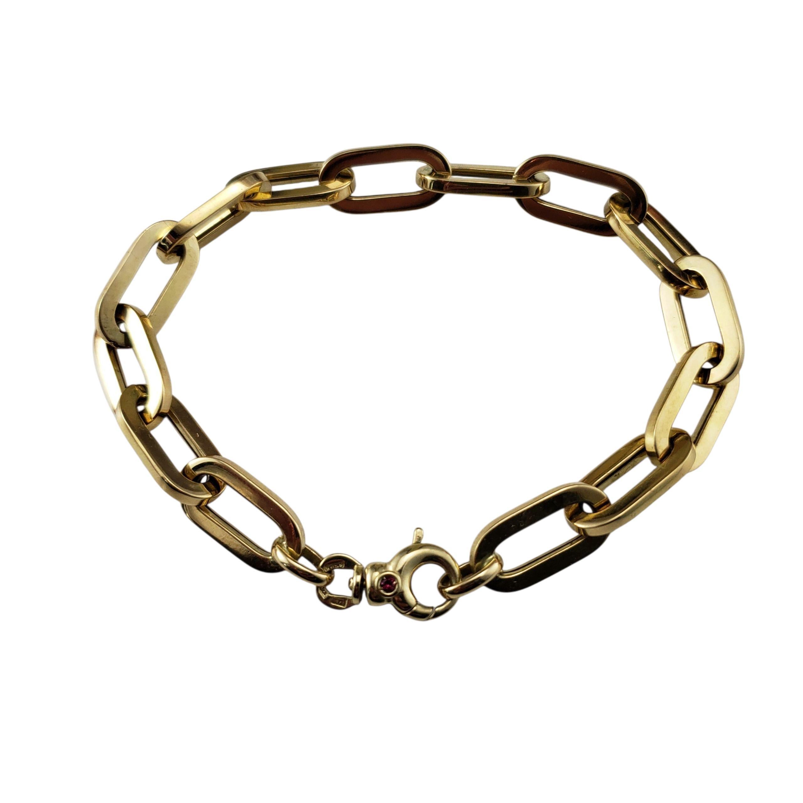 Roberto Coin Bracciale Paperclip in oro giallo 18 carati con scatola #22423 In condizioni buone in vendita a Washington Depot, CT
