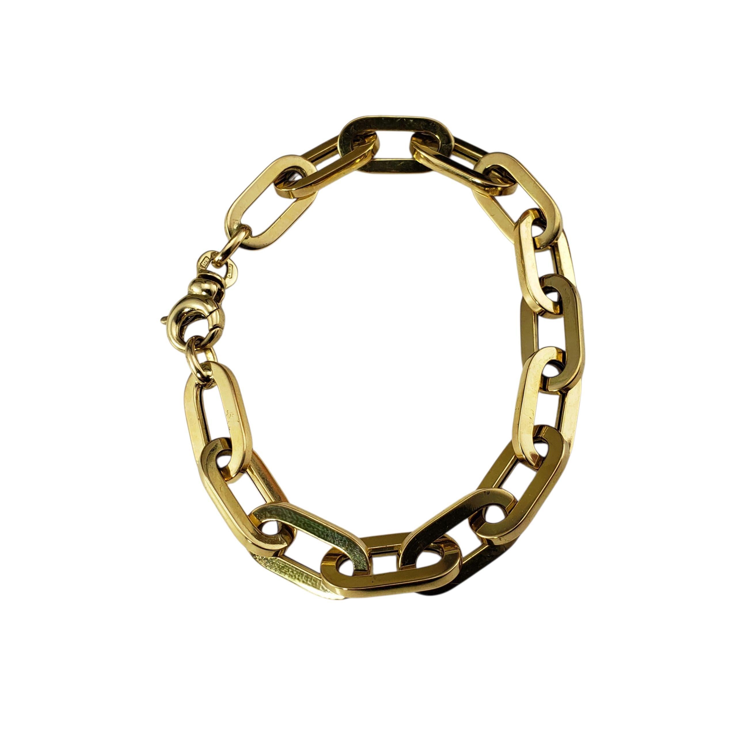 Taglio rotondo Roberto Coin Bracciale Paperclip in oro giallo 18 carati con scatola #22423 in vendita