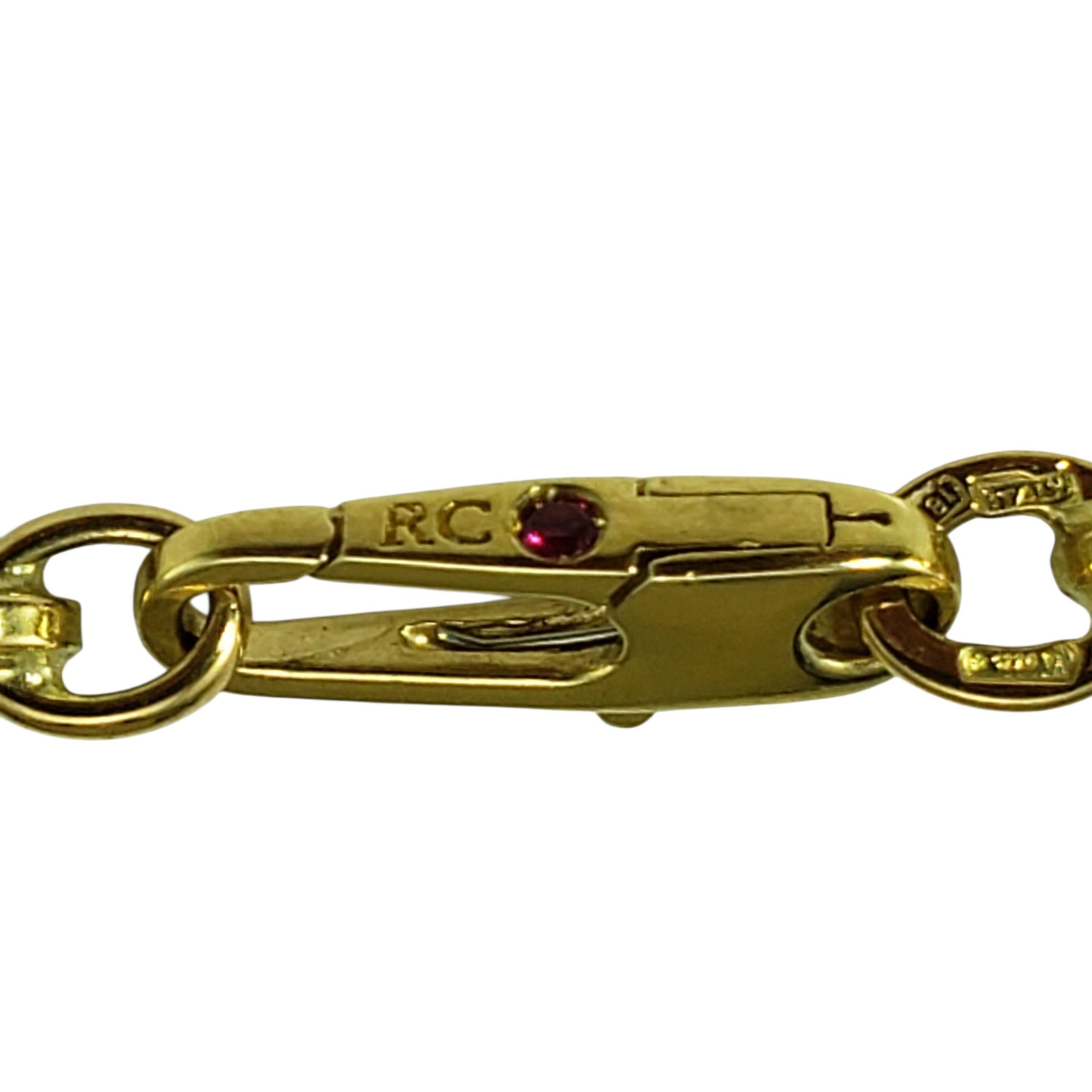 Taglio rotondo Roberto Coin - Collana di graffette in oro giallo 18 carati con scatola #22424 in vendita