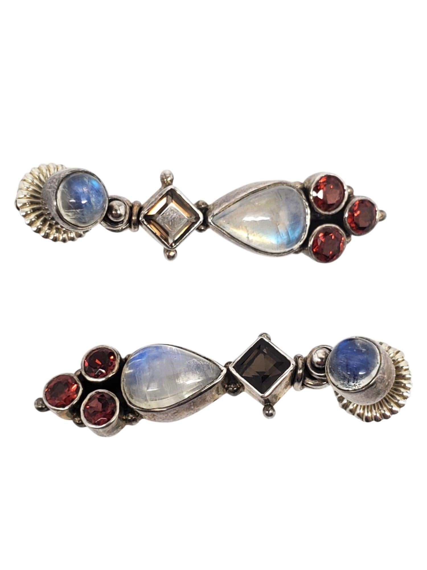Donna India NB Orecchini con pietra di luna in argento Sterling #21691 in vendita